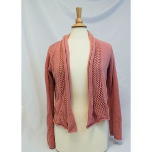 Pink Knit Sweater Cardigan M
